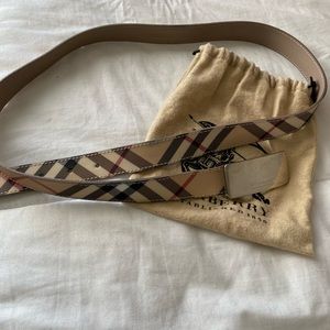 Burberry branded check plaque belt